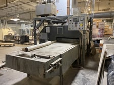 Rosenquist #SB-550H, Slat-Bed Edge Gluer, 42" x 66" Top Press, (3) Top & (12) Side Pressure Cylinders, 10 HP