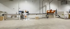 Tisfoon, Optimizing Wood Scanner Defect Chop Saw and Sorting Line, 2" x 8" Cut capacity, 16'/11' Conveyors
