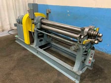 3.7' x 11 gauge Hendley & Whittmore/Beloit #1-B, Plate Bending Roll, 4.25" diameter Rolls, 1" x 1" x 0.2"