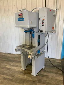 12 Ton, Denison, Hydraulic C Frame Press, 21" x 13" Bed Area, 12" Ram Stroke, 7.5" Throat depth, 4" Ram