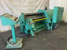 48" x 3/8" Bertsch #4R37-04, Hydraulic 4-Roll Bending Roll, 7" diameter Top * Side Rolls, 8" diameter Pinch