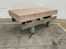 48" x 96" x 10" Granite Surface Combustion Plate w/Stand, 34" Stand height