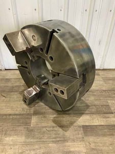 24" Warner & Swasey, 3-Jaw Lathe Chuck, 7.25" Chuck width, 9.25" Center Hole, A15 Back Mount