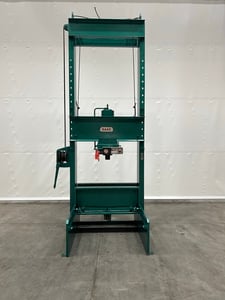 150 Ton, Dake #42-312, Air Operated H-Frame Press, 48" Between Uprights, 30" Table Travel, 16" Ram Travel