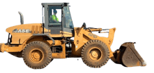 26083 lb. Case #621D, Wheel Loaders, 3 cu.yd. Bucket capacity, 156.9" Lift height to Hinge Pin, 9.52'