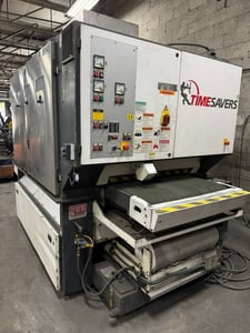 36" Timesavers #4131-23-000, wet wide belt sander, 262 FPM, (3) 11" contact drum, 3 abrasive heads, air knife