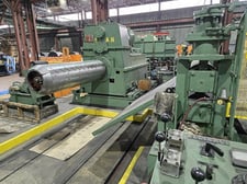 50000 lb. Wean, uncoiler, 72" width, hydraulic slide base, 18.5"-22.5" hydraulic expansion, freestanding