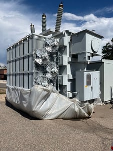 28 MVA 115000 Delta Primary, 13800 WYE Secondary, General Electric, Sub-Station Transformer, Taps 2 x 2.5%