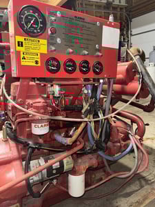 John Deere #4045T, engine fire pump, 14 hours