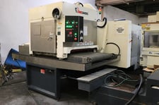 37" x 60" Timesavers Lynx-7MWT-DB-60, 2-head belt grinder, air operated disc brake, 2017
