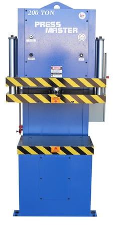200 Ton, Press Master #CFP-200, hydraulic C-frame press, 15" stroke, 20" daylight, 13" throat