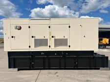 600 KW Caterpillar #C18, diesel generator set, 480 Volts, 1/3 phase, sound attenuated enclosure, base fuel