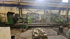 Giana #GGL-900, CNC lathe, 70" swing, 48" chuck, 4-jaw, 6.1"bore, 257" centers, Fagor 8055/A-T, 32.5" Steady