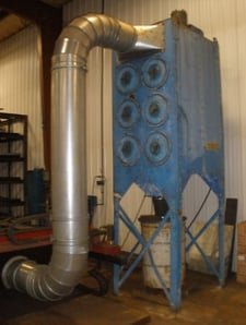 6380 cfm Donaldson #DF2-8, dust collector, 10 HP Baldor motor, 8 canister style filter cartridges, Pluse