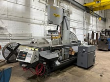 30" x 25" Hyd-Mech #V-25, vertical band saw, 1.5" x 21' 1/2" blade, 75-350 SPM, Marvel PLC Control, hydraulic