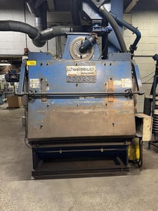 7 cu.ft. Wheelabrator #TMR-07-1-25, tumble blast, 5 HP direct drive EZFIT blast wheel, PLC Control, 2012