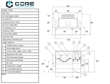 750 KVA 12480x4160 Delta Primary, 480Y/277 Secondary, PAD, Recon, (shipment available in 10 days)