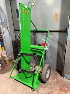 Welding Cylinder Hand Truck, Saf-T-Cart #552-16FW, w/Firewall, 2-Cylinder, 35" width x 66" H Size, 13" x 24"