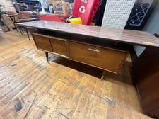 Executive Sideboard Credenza Office Furniture Table, Vintage, Wood, Mid-Century Modern (MCM), 21" width x 78"