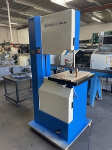 20" x 12" Rockwell Delta #28-3X0, Vertical Band Saw, 12" x 12" Table, 2 HP, 3000 FPM