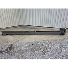 9" diameter x 18.75' long, Industrial Screw Auger Conveyor, Carbon Steel, U-Trough, 12" diameter Two-Section