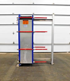 974 sq.ft. Alfa Laval #TL10-BFG, Plate Heat Exchanger, 150 Psi @ 195 F, 4" in/outlets, 304 Stainless Steel