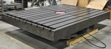 72" x 96" Lucas Airlift index table, T-slotted, 16" OA height, rebuilt