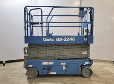 700 lb. Genie #GS-3246, manlift, 32' lift height, electric engine, solid tires, 2008