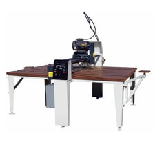 Evans #0710, Miter Saw, Power Feed, 16" blade, 50 FPM, pneu guard, 3 HP, 80 psi, New