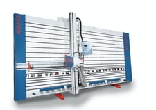 Elcon #185-DS, Vertical Panel Saw, 169.3" cut L, 9.8" blade, 5.4 HP, 3ph, 5100 RPM, enter/exit rollers, New