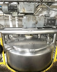 1500 gallon Feldmeier, Stainless Steel jacketed tank / kettle w/ double motion scrape agitation, 2000