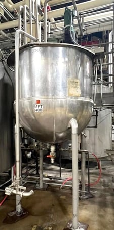 600 gallon Groen, jacketed double motion mix kettle, 1967