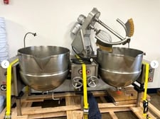 60 gallon Groen #DTA/3-60, Stainless Steel dual tilting jacketed steam mixing kettles
