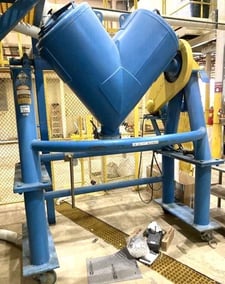 10 cu.ft. Patterson, Stainless Steel twin shell V blender, mounted on wheels