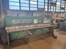 10 gauge x 10' Cincinnati #1010, Mechanical Shear, 10' 3" centers, 36" Back Gauge, 4" throat, 40 SPM, 7.5 HP