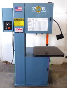 20" x 13" DoAll #2013-V3, vertical band saw, 30-5500 FPM, 26" x 26" Table, 3 HP, Excellent