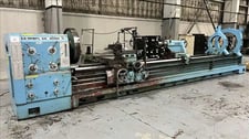 40" x 240" Geminis #GE1000A, engine lathe, 4" hole thru spindle, 2-Axis Newall digital read out, power cross