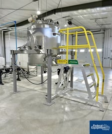 1,000 liter Lee Industries #1000LU, Reactor, 316 Stainless Steel, 48" diameter x 48" straight side, 50 psi