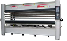 Italpresse #XL/8-33-13, PABO Hydraulic Hot Press, 126" x 63" platens, 176 Ton, 15-3/4" stroke, 8 cyl, 4 HP