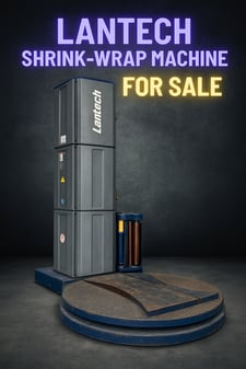 Lantech #Q-3, pallet wrapper, 25-35 loads/hr., 80" wrap height, 69" load diagonal, 65" turntable diameter