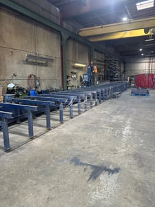 Ocean #Avenger-MDL-1000B, beam drill line with Rush Machinery drill sharpener, Siemens CNC Control, 2005