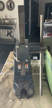 1 Ton, Dake #1, Arbor Press, 3-1/2" swing, 3" x 3-1/4" table, 7.5" ram