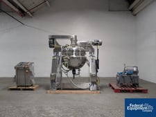 250 Liter Ross Turbo #TE3-250, Emulsifier, 316L Stainless Steel, 37.5" diameter x 8" straight side, dish top