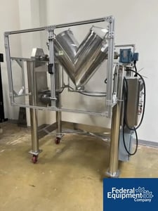 3 cu.ft. Keith Machinery, V Blender, Stainless Steel, 0.75 HP, 460 V., Control panel, 2006