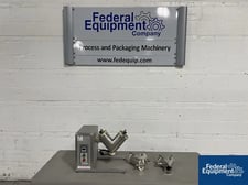 2 qt. GlobePharma #MNB-1, Mini Blend V-Blender, w/ Stainless Steel shells