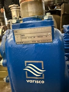 VARISCO steel coolant/oil, tanks & pumps. (2) sets. 43" x27" x11". 9+ gal.capacity. 2 piece, lift off, tank