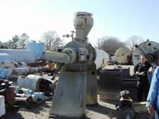 Littleford, jacketed, 75 psi @ 320 deg.F, 6 blades, 24" dia.x 40" L, Carbon Steel, 10" discharge, 1979