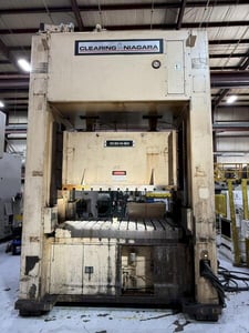 300 Ton, Clearing, Niagara #SE2-300-84-48UH, straight side double crank press, 8" stroke, 32" Shut Height