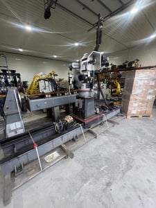 Motoman #EA1900N, mig welding cell with trunnion & 7th Axis RTU, 2008