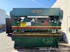 65 Ton, Verson, Mechanical Press Brake, 10' overall, 102" between housing, 3" stroke, 12" Shut Height, 8"